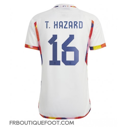 Maillot de foot Belgique Thorgan Hazard #16 Extérieur vêtements Monde 2022 Manches Courtes